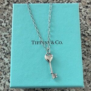 Tiffany & Co. Silver Heart Key Pendant